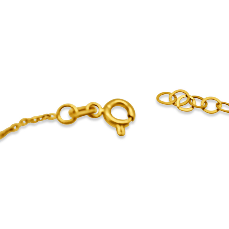 Wholesale Red Clover Leaf Bracelet- 22 Carat Gold - Adjustable 18cm - 24cm