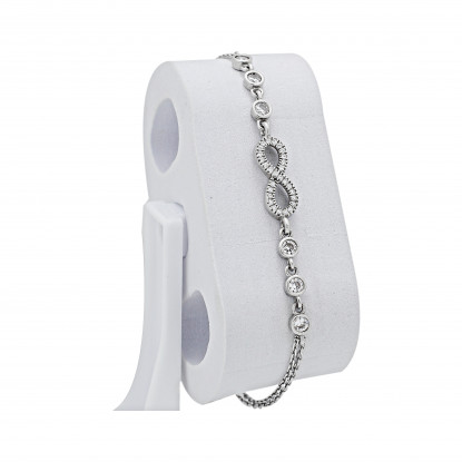 Infinity Zircon Bracelet - Adjustable 18cm to 22cm