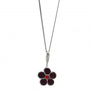 Garnet Flower Necklace