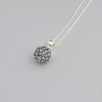 Sea Green Crystal Ball Necklace