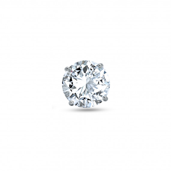 Masculine Spark 5mm Round Cubic Zirconia Stud - For Him